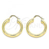 Oro Laminado Medium Hoop, Gold Filled Style Polished, Golden Finish, 02.170.0235.30