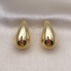Oro Laminado Stud Earring, Gold Filled Style Polished, Golden Finish, 02.195.0219