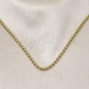 Oro Laminado Fancy Necklace, Gold Filled Style Ball Design, Polished, Golden Finish, 04.341.0107.18