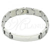 Stainless Steel Solid Bracelet, Polished, Steel Finish, 03.114.0342.3.08