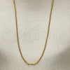 Oro Laminado Basic Necklace, Gold Filled Style Rolo Design, Polished, Golden Finish, 04.65.0180.18