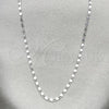Rhodium Plated Basic Necklace, Polished, Rhodium Finish, 04.213.0004.1.18