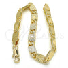 Oro Laminado Basic Bracelet, Gold Filled Style Polished, Golden Finish, 03.145.0007.08