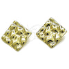 Oro Laminado Stud Earring, Gold Filled Style Polished, Golden Finish, 02.385.0035