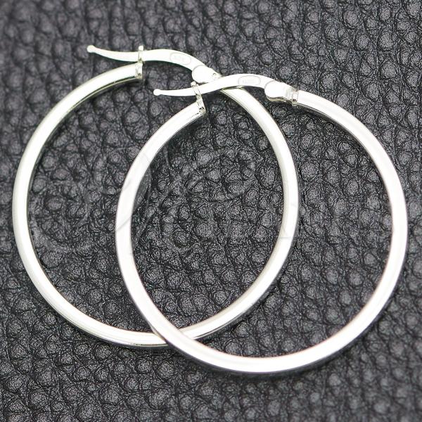 Sterling Silver Medium Hoop, Polished, Silver Finish, 02.389.0170.30