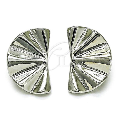 Rhodium Plated Stud Earring, Polished, Rhodium Finish, 02.418.0001.1