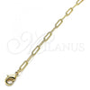 Oro Laminado Basic Bracelet, Gold Filled Style Paperclip Design, Polished, Golden Finish, 04.63.1396.07