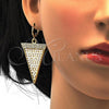Oro Laminado Earring and Pendant Adult Set, Gold Filled Style with White Crystal and Ivory Pearl, Polished, Golden Finish, 10.99.0009