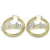 Oro Laminado Medium Hoop, Gold Filled Style Polished, Tricolor, 02.63.2654.1.40