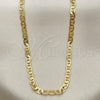 Oro Laminado Basic Necklace, Gold Filled Style Mariner Design, Polished, Golden Finish, 5.222.025.16