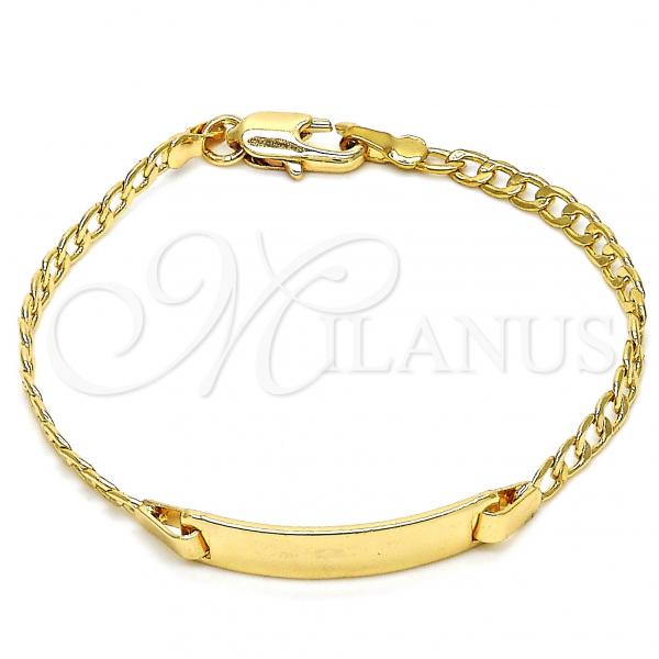 Oro Laminado ID Bracelet, Gold Filled Style Polished, Golden Finish, 03.63.1844.06