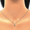 Sterling Silver Pendant Necklace, Polished, Rhodium Finish, 04.370.0001.16