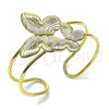 Oro Laminado Individual Bangle, Gold Filled Style Butterfly Design, Polished, Golden Finish, 07.428.0001