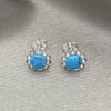 Sterling Silver Stud Earring, with Turquoise Pearl, Polished, Silver Finish, 02.397.0042.01