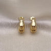 Oro Laminado Stud Earring, Gold Filled Style Polished, Golden Finish, 02.163.0225
