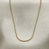 Oro Laminado Basic Necklace, Gold Filled Style Rat Tail Design, Polished, Golden Finish, 04.213.0273.18