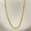 Gold Tone Basic Necklace, Mariner Design, Polished, Golden Finish, 04.118.0107.24GT