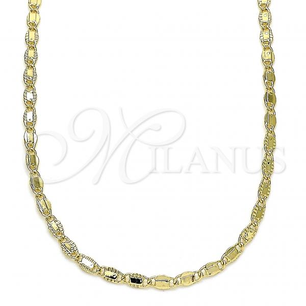 Oro Laminado Basic Necklace, Gold Filled Style Polished, Golden Finish, 04.213.0216.18