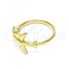 Oro Laminado Multi Stone Ring, Gold Filled Style with White Cubic Zirconia, Polished, Golden Finish, 01.341.0061