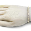 Oro Laminado Basic Bracelet, Gold Filled Style Concave Cuban Design, Polished, Golden Finish, 04.213.0356.09