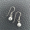 Sterling Silver Dangle Earring, Ball Design, Polished, Silver Finish, 02.392.0006