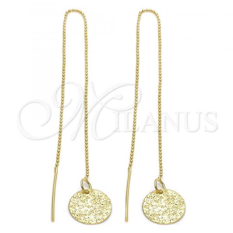 Oro Laminado Threader Earring, Gold Filled Style Matte Finish, Golden Finish, 5.119.011