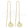 Oro Laminado Threader Earring, Gold Filled Style Matte Finish, Golden Finish, 5.119.011