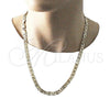 Oro Laminado Basic Necklace, Gold Filled Style Mariner Design, Polished, Golden Finish, 5.222.022.24