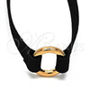 Oro Laminado Fancy Necklace, Gold Filled Style Choker Design, Polished, Golden Finish, 04.215.0003.13