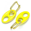 Oro Laminado Huggie Hoop, Gold Filled Style Yellow Enamel Finish, Golden Finish, 02.362.0006.12