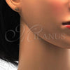 Stainless Steel Stud Earring, Ball Design, with Coffee Crystal, Polished, Golden Finish, 02.271.0010.10