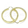 Oro Laminado Large Hoop, Gold Filled Style Hollow Design, Polished, Golden Finish, 02.213.0227.50