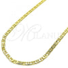 Oro Laminado Basic Necklace, Gold Filled Style Mariner Design, Polished, Golden Finish, 5.222.025.22