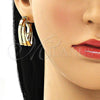 Oro Laminado Stud Earring, Gold Filled Style Heart Design, Polished, Golden Finish, 02.213.0412