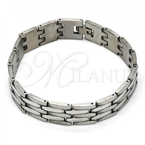 Stainless Steel Solid Bracelet, Polished, Steel Finish, 03.114.0218.08