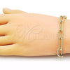 Oro Laminado Fancy Bracelet, Gold Filled Style Polished, Golden Finish, 03.415.0003.07