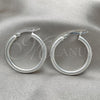 Sterling Silver Small Hoop, Hollow Design, Polished, Silver Finish, 02.389.0185.20