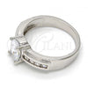 Gold Tone Multi Stone Ring, with White Cubic Zirconia, Polished, Rhodium Finish, 5.164.016.1.09.GT (Size 9)