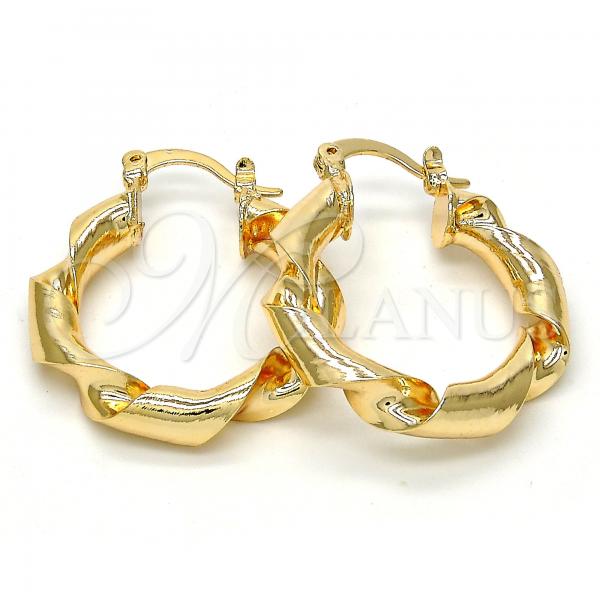 Oro Laminado Medium Hoop, Gold Filled Style Polished, Golden Finish, 02.170.0134.30