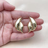 Oro Laminado Stud Earring, Gold Filled Style Hollow Design, Polished, Golden Finish, 02.428.0050