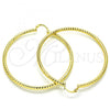 Oro Laminado Large Hoop, Gold Filled Style Diamond Cutting Finish, Golden Finish, 02.213.0154.60