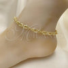 Oro Laminado Basic Anklet, Gold Filled Style Polished, Golden Finish, 04.213.0231.10