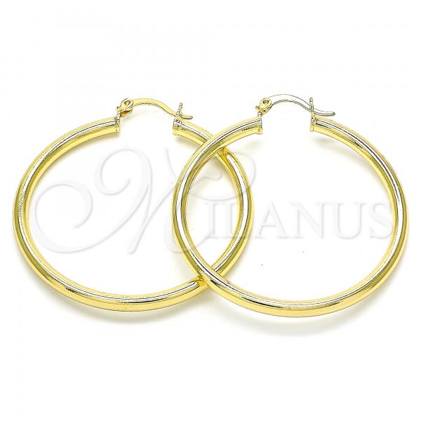 Oro Laminado Large Hoop, Gold Filled Style Polished, Golden Finish, 5.134.021.45