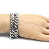 Stainless Steel Basic Bracelet, Curb Design, Polished, Steel Finish, 03.116.0012.08