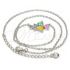 Rhodium Plated Pendant Necklace, Heart Design, with Multicolor Cubic Zirconia, Polished, Rhodium Finish, 04.213.0034.3.16