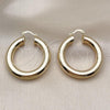 Oro Laminado Medium Hoop, Gold Filled Style Hollow Design, Polished, Golden Finish, 02.163.0315.40