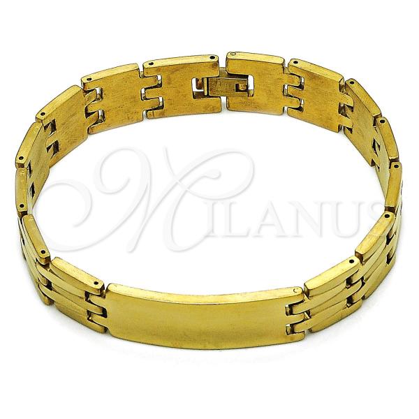 Stainless Steel Solid Bracelet, Polished, Golden Finish, 03.114.0218.4.09