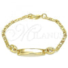 Oro Laminado ID Bracelet, Gold Filled Style Polished, Golden Finish, 03.63.2144.06