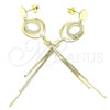 Sterling Silver Long Earring, Polished, Golden Finish, 02.186.0206.1