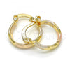 Oro Laminado Small Hoop, Gold Filled Style Diamond Cutting Finish, Tricolor, 02.96.0085.2.15